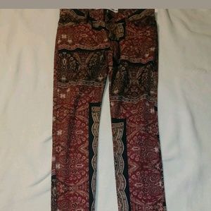 etienne marcel printed multicolor stratch  pants s